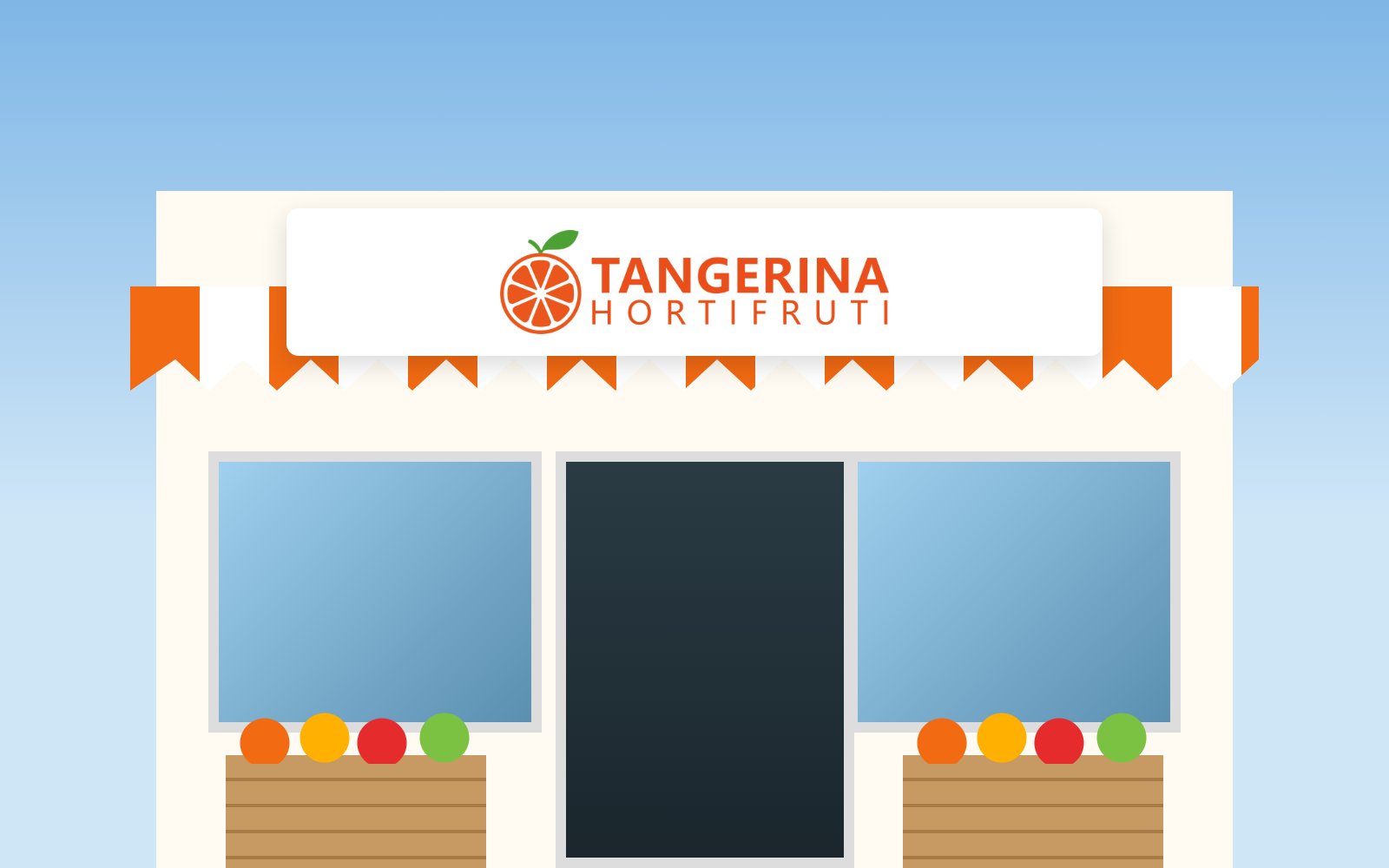 Identidade visual Tangerina Hortifruti